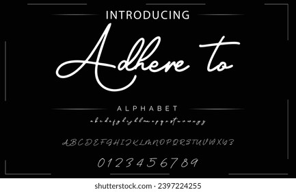 signature Font Calligraphy Logotype Script Brush Font Type Font lettering handwritten