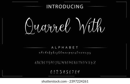 signature Font Calligraphy Logotype Script Brush Font Type Font lettering handwritten