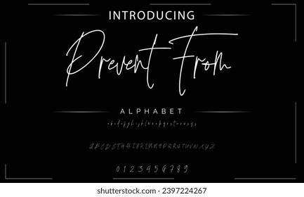 signature Font Calligraphy Logotype Script Brush Font Type Font lettering handwritten