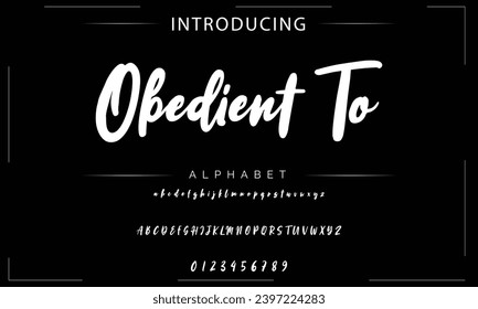 signature Font Calligraphy Logotype Script Brush Font Type Font lettering handwritten