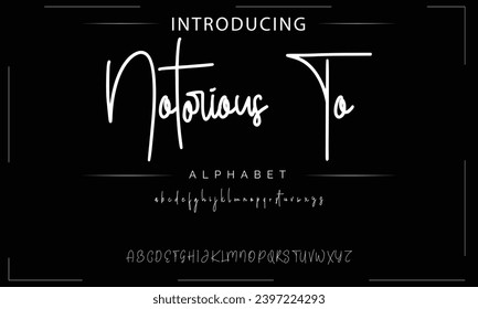 signature Font Calligraphy Logotype Script Brush Font Type Font lettering handwritten