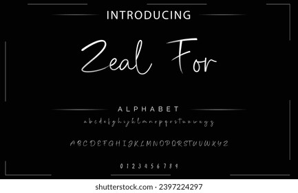 signature Font Calligraphy Logotype Script Brush Font Type Font lettering handwritten