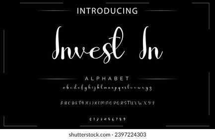 signature Font Calligraphy Logotype Script Brush Font Type Font lettering handwritten