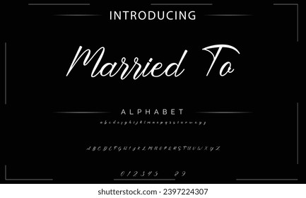 signature Font Calligraphy Logotype Script Brush Font Type Font lettering handwritten