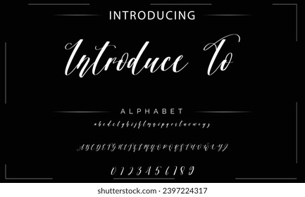 signature Font Calligraphy Logotype Script Brush Font Type Font lettering handwritten