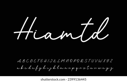 signature Font Calligraphy Logotype Script Brush Font Type Font lettering handwritten