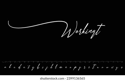 caligrafía de tipo de letra de firma Guión de logotipo Pincel Tipo de letra Tipo de letra Letra letra manuscrita