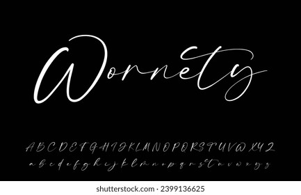 signature Font Calligraphy Logotype Script Brush Font Type Font lettering handwritten