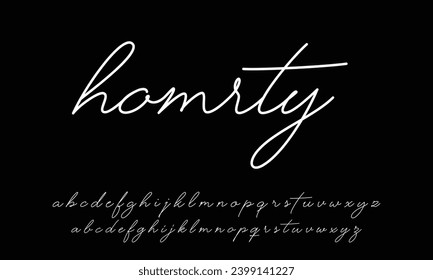signature Font Calligraphy Logotype Script Brush Font Type Font lettering handwritten