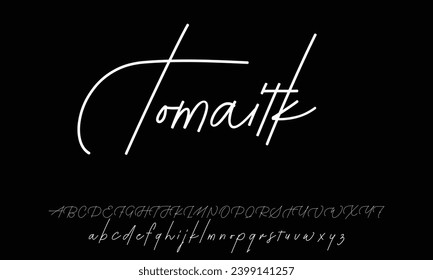 signature Font Calligraphy Logotype Script Brush Font Type Font lettering handwritten