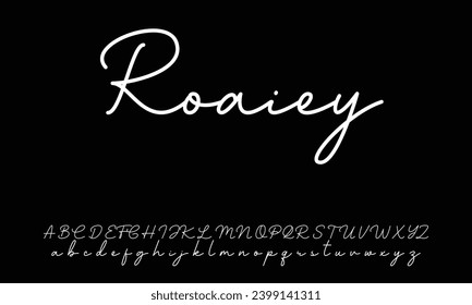 Caligrafía de tipo de letra de firma Guión de logotipo Pincel Tipo de letra Letra letra letra manuscrita
