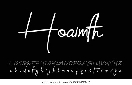 signature Font Calligraphy Logotype Script Brush Font Type Font lettering handwritten