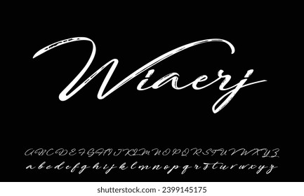 Schriftzeichen-Schriftzeichen-Logotype-Schriftzeichen Schriftart Schriftzeichen handschriftlich