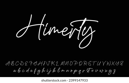 signature Font Calligraphy Logotype Script Brush Font Type Font lettering handwritten