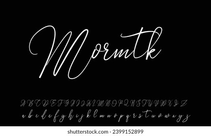 signature Font Calligraphy Logotype Script Brush Font Type Font lettering handwritten