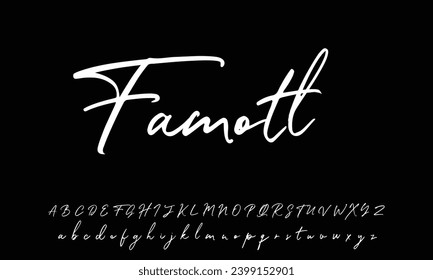 signature Font Calligraphy Logotype Script Brush Font Type Font lettering handwritten