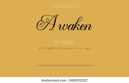 signature Font Calligraphy Logotype Script Brush Font Type Font lettering handwritten