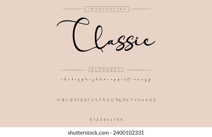 signature Font Calligraphy Logotype Script Brush Font Type Font lettering handwritten