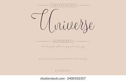 signature Font Calligraphy Logotype Script Brush Font Type Font lettering handwritten