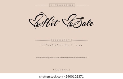 signature Font Calligraphy Logotype Script Brush Font Type Font lettering handwritten