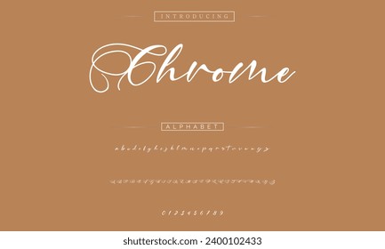 signature Font Calligraphy Logotype Script Brush Font Type Font lettering handwritten