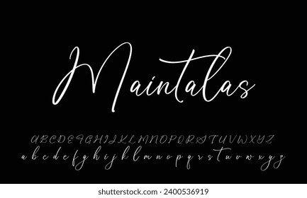 signature Font Calligraphy Logotype Script Brush Font Type Font lettering handwritten