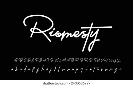 caligrafía de tipo de letra de firma Guión de logotipo Pincel Tipo de letra Tipo de letra Letra letra manuscrita