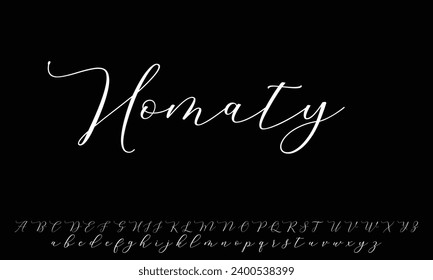 signature Font Calligraphy Logotype Script Brush Font Type Font lettering handwritten