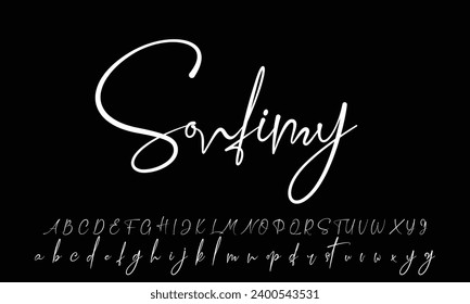 signature Font Calligraphy Logotype Script Brush Font Type Font lettering handwritten