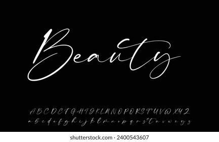 signature Font Calligraphy Logotype Script Brush Font Type Font lettering handwritten