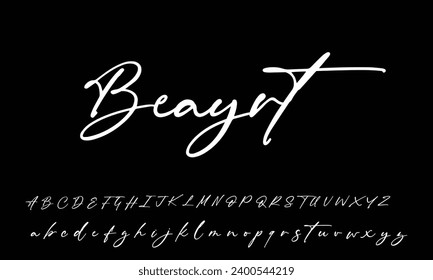 Schriftzeichen-Schriftzeichen-Logotype-Schriftzeichen Schriftart Schriftzeichen handschriftlich
