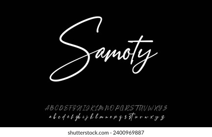 Signature Font Calligraphy Logotype Script Brush Font Type Font lettering handwritten