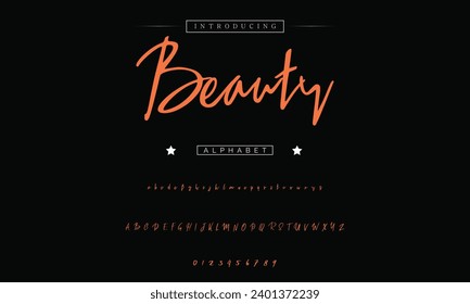 signature Font Calligraphy Logotype Script Brush Font Type Font lettering handwritten