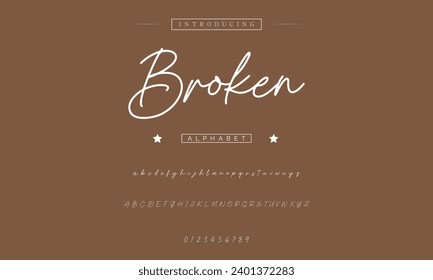 signature Font Calligraphy Logotype Script Brush Font Type Font lettering handwritten