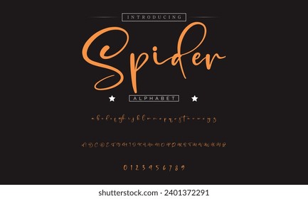 signature Font Calligraphy Logotype Script Brush Font Type Font lettering handwritten