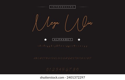 signature Font Calligraphy Logotype Script Brush Font Type Font lettering handwritten