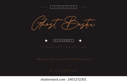 signature Font Calligraphy Logotype Script Brush Font Type Font lettering handwritten