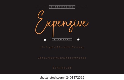 signature Font Calligraphy Logotype Script Brush Font Type Font lettering handwritten