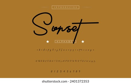 signature Font Calligraphy Logotype Script Brush Font Type Font lettering handwritten
