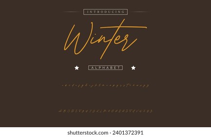 signature Font Calligraphy Logotype Script Brush Font Type Font lettering handwritten