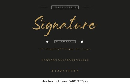 signature Font Calligraphy Logotype Script Brush Font Type Font lettering handwritten