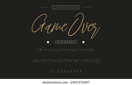 signature Font Calligraphy Logotype Script Brush Font Type Font lettering handwritten