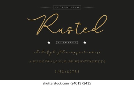 signature Font Calligraphy Logotype Script Brush Font Type Font lettering handwritten