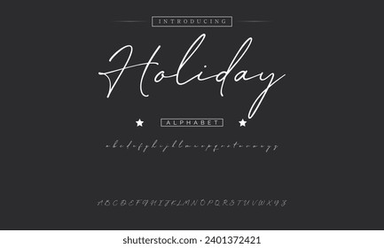 signature Font Calligraphy Logotype Script Brush Font Type Font lettering handwritten