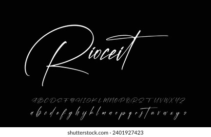 signature Font Calligraphy Logotype Script Brush Font Type Font lettering handwritten