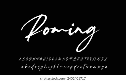 Schriftzeichen-Schriftzeichen-Logotype-Schriftzeichen Schriftart Schriftzeichen handschriftlich