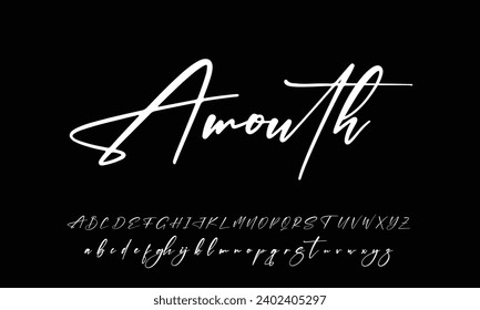 Signature Font Calligraphy Logotype Script Font Type Font lettering handwritten