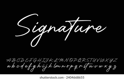 signature Font Calligraphy Logotype Script Brush Font Type Font lettering handwritten