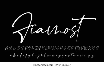 signature Font Calligraphy Logotype Script Brush Font Type Font lettering handwritten