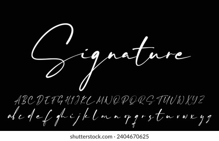 Signature Font Calligraphy Logotype Script Brush Font Type Font lettering handwritten